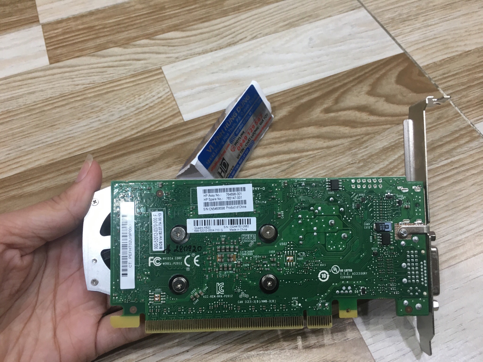 VGA K620 Quadro 2GD5 BH 1Thg