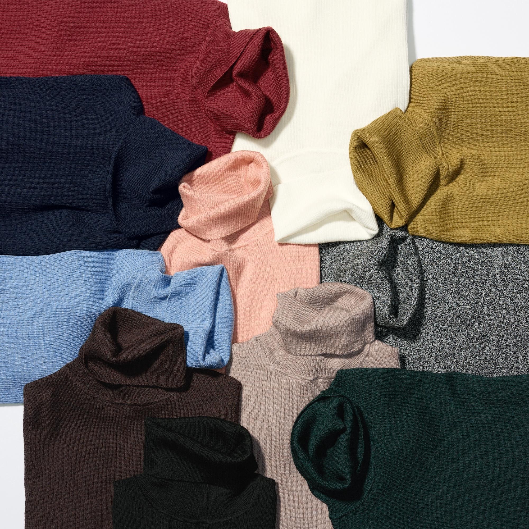 [Auth UniqIo] Áo Len Ôm Dáng Cổ Lọ Siêu Mịn Merino Nữ - Tag Nhật