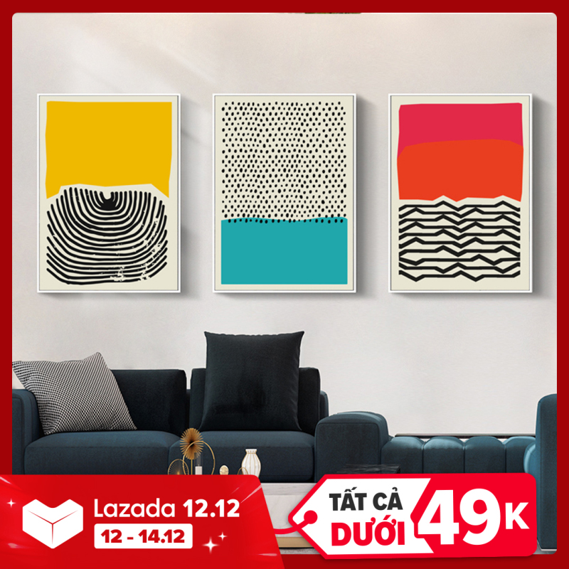 LoveBox 1 Bức Tranh Canvas Nghệ Thuật Treo Tường Hình Học Trừu Tượng Nhiều Màu Hiện Đại Tranh Tối Giản Áp Phích Bắc Âu