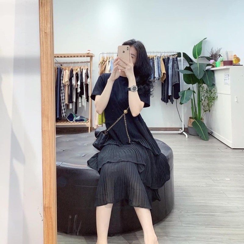 Váy dập li 3 tầng