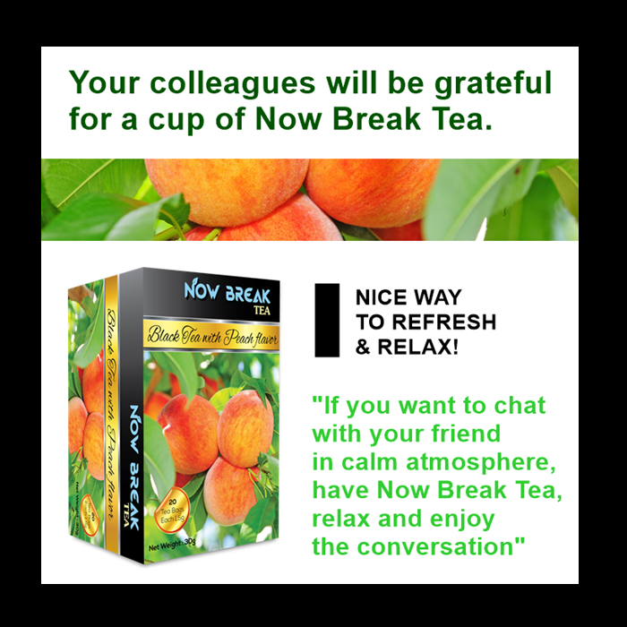 Trà Đào Now Break Tea, 30g, 20 túi trà