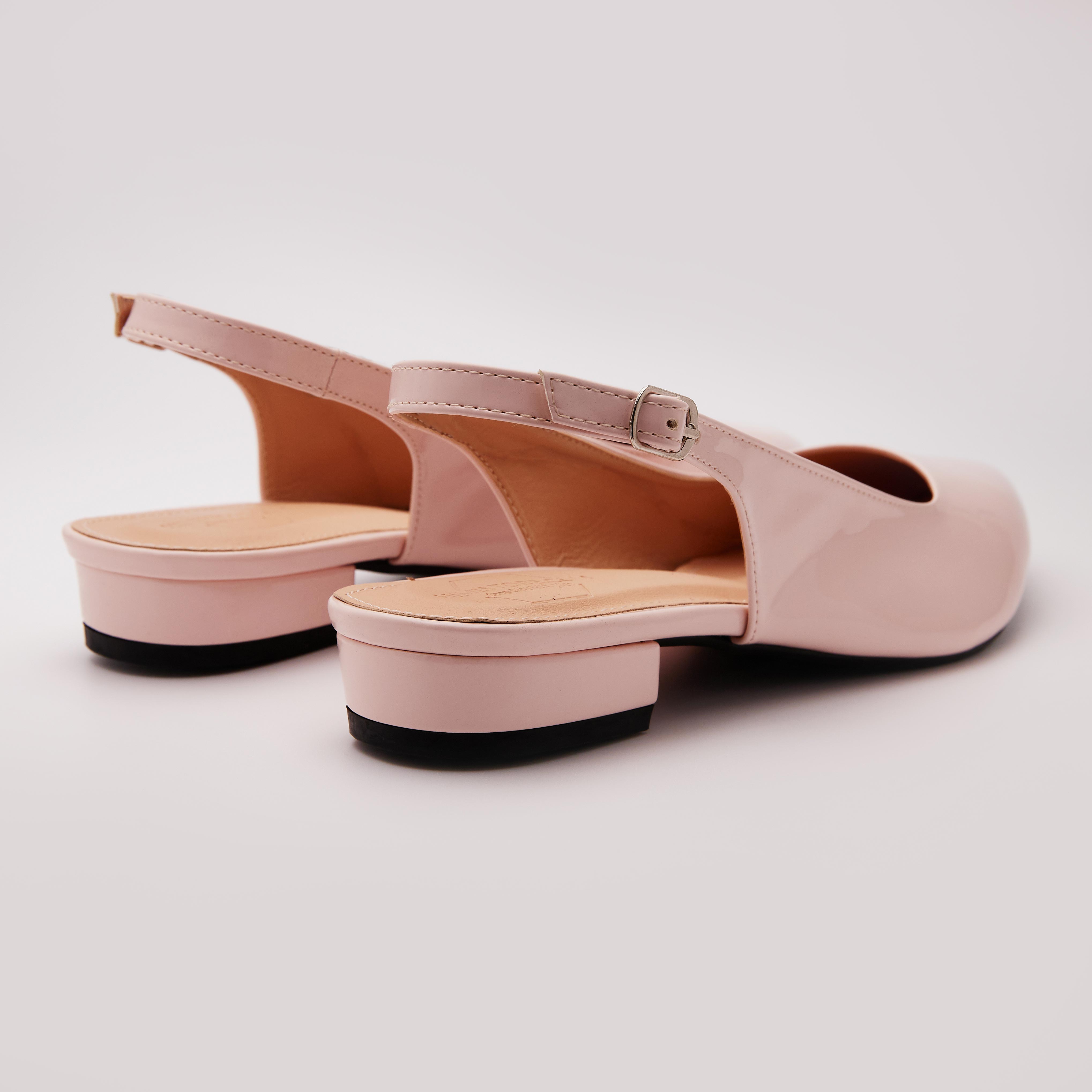 Giày Sandal Mũi Nhọn Da Bóng Basic Công Sở Thương Hiệu Himistore