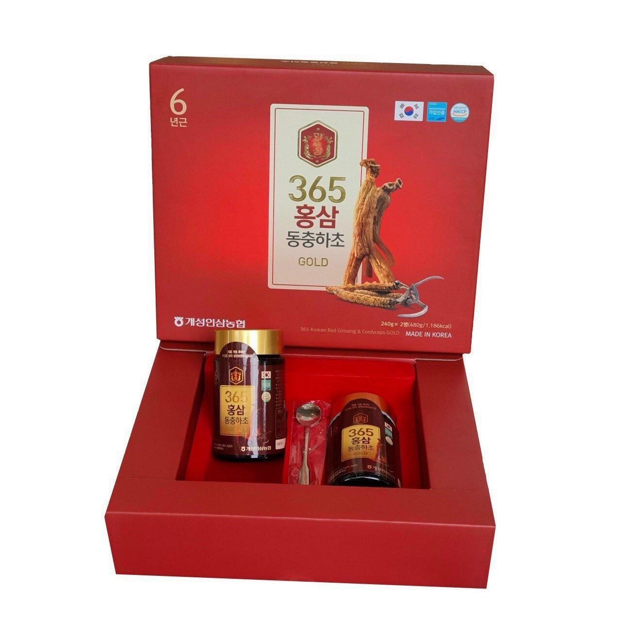 [QUÀ TẶNG] Cao sâm – đông trùng hạ thảo 365 Hàn Quốc hộp 2 lọ * 240g - Cao Sâm Đông Trùng Hạ Thảo 365