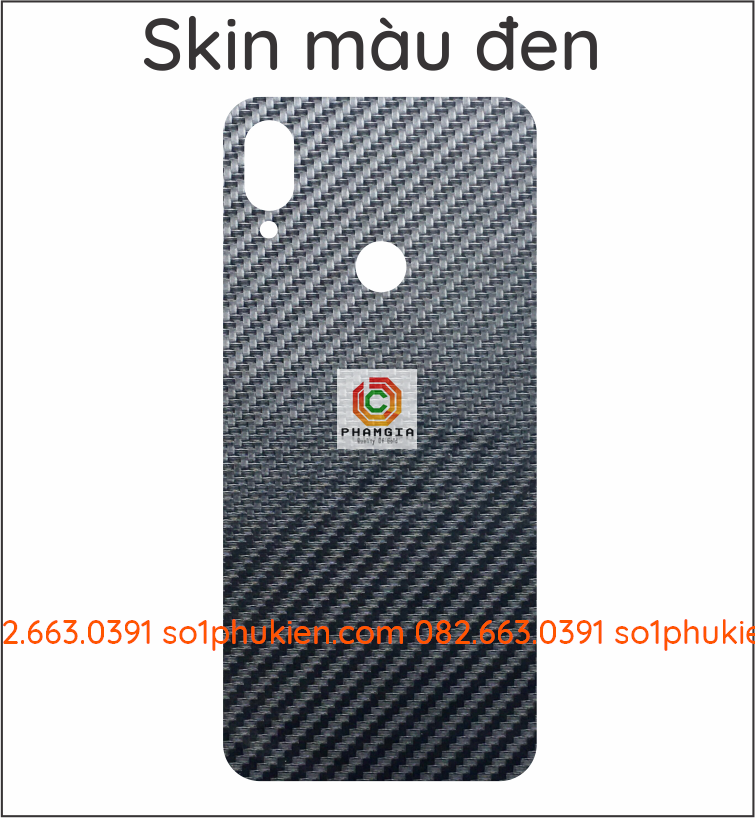 Miếng dán mặt lưng skin carbon Xiaomi Redmi Note 7/ Note 7S/ Note 7 Pro