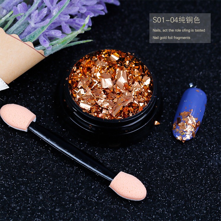 Set nhũ nhún 6 màu tảng trí móng