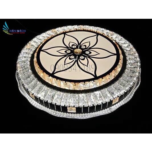 Đèn ốp trần led pha lê trang trí phòng khách, phòng ngủ D500