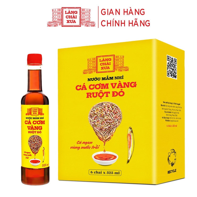 Nước mắm nhỉ cá cơm vàng ruột đỏ 525ml_susubaby