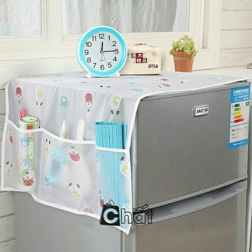 Tấm phủ tủ lạnh có ô để đồ