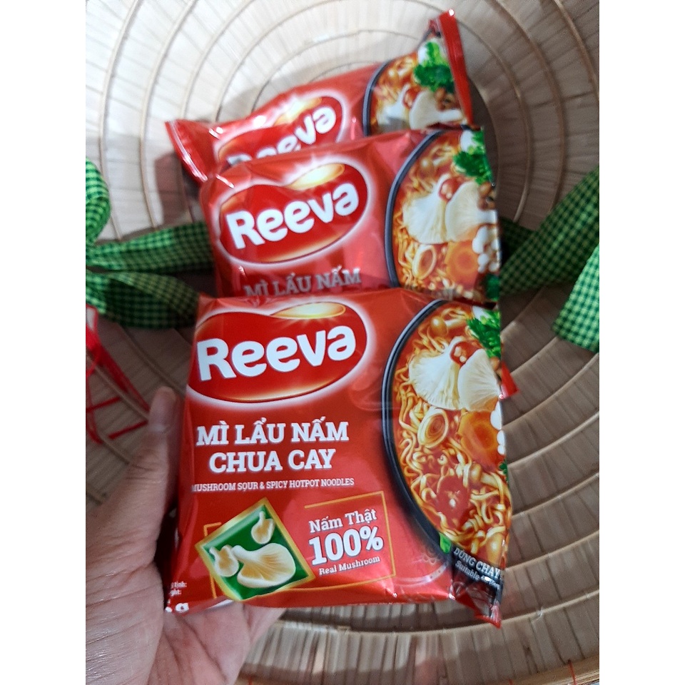 [GÓI LẺ] Mì Reeva Mì chay lẩu nấm chua cay 85g