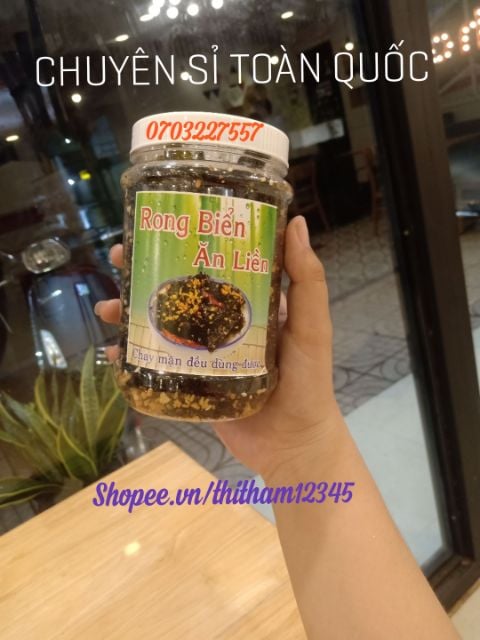 ( GIÁ SỈ ) SỈ 5 HỦ Rong biển cháy tỏi ăn là ghiền( 70g/ hủ) ngon, rẻ, chất lượng, ăn vặt, ăn liền, nhà làm, tết, mứt, nguyên liệu, làm bánh, nấu ăn, vào bếp, sấy khô, rong nho,ăn là ghiền, nhà làm, dạo, mứt, combo, hot