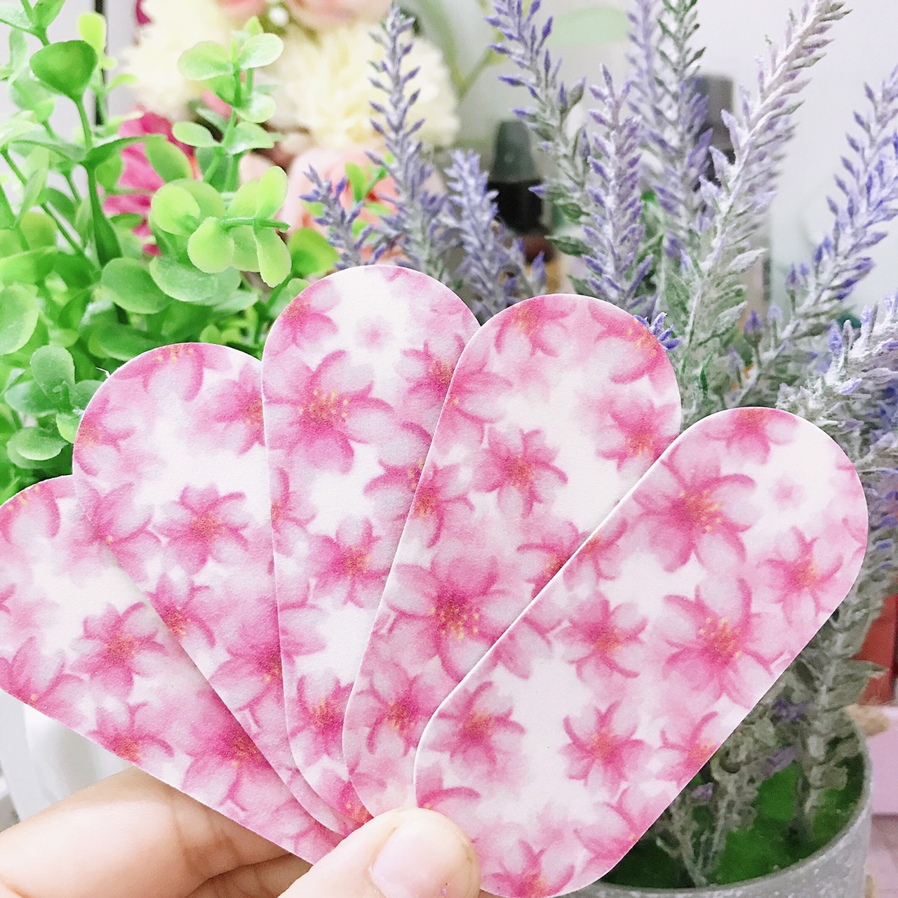 Dũa móng tay Oval màu ngẫu nhiên set 5 cây/12k