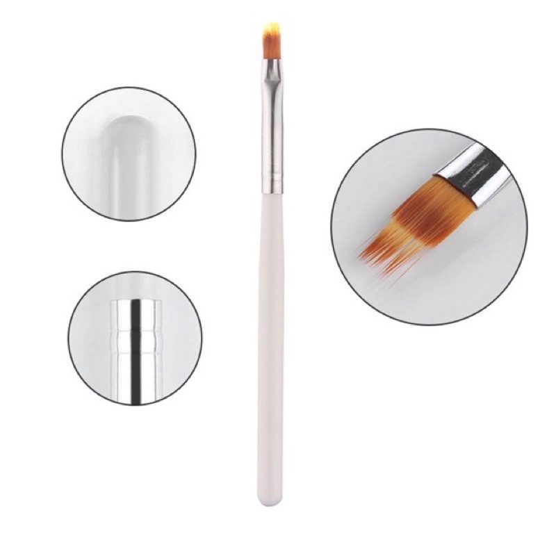 Cọ ombre lông thưa cán gỗ làm nail