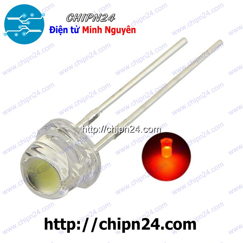 Led 5mm lùn tim lớn -