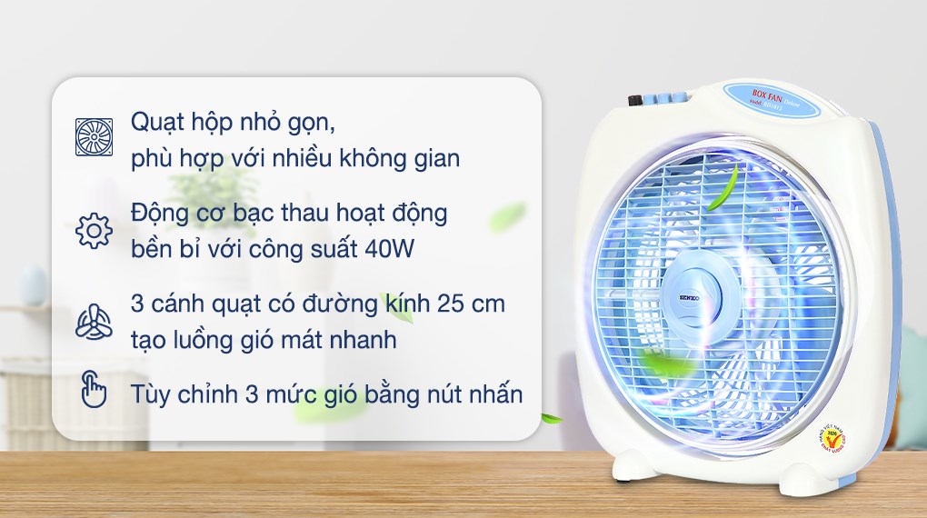 [HCM]Quạt bàn đảo 3 tấc Senko BD1012 - BD860 (MÃ MỚI = BD1012 )