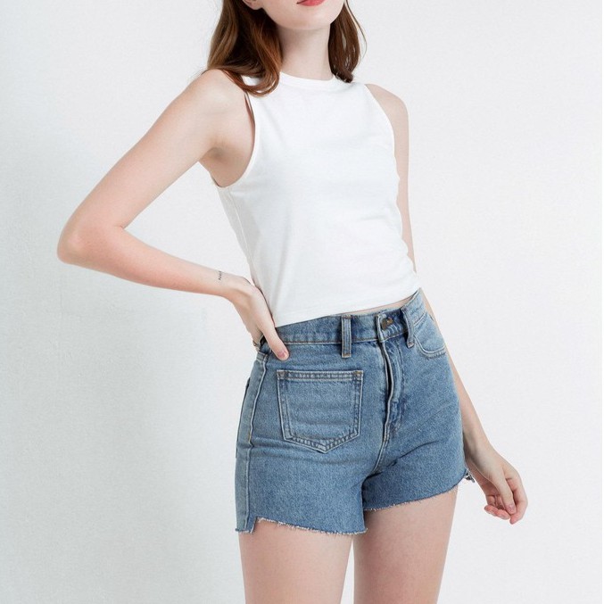 Áo sát nách nữ cổ tròn thun trơn - PHA08 - Cotonfio