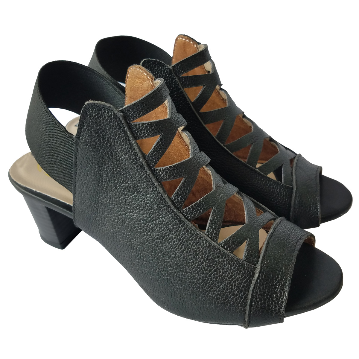 Giày Sandal Cao Gót Nữ BIGBEN Da Bò Cao 5 Phân CG139