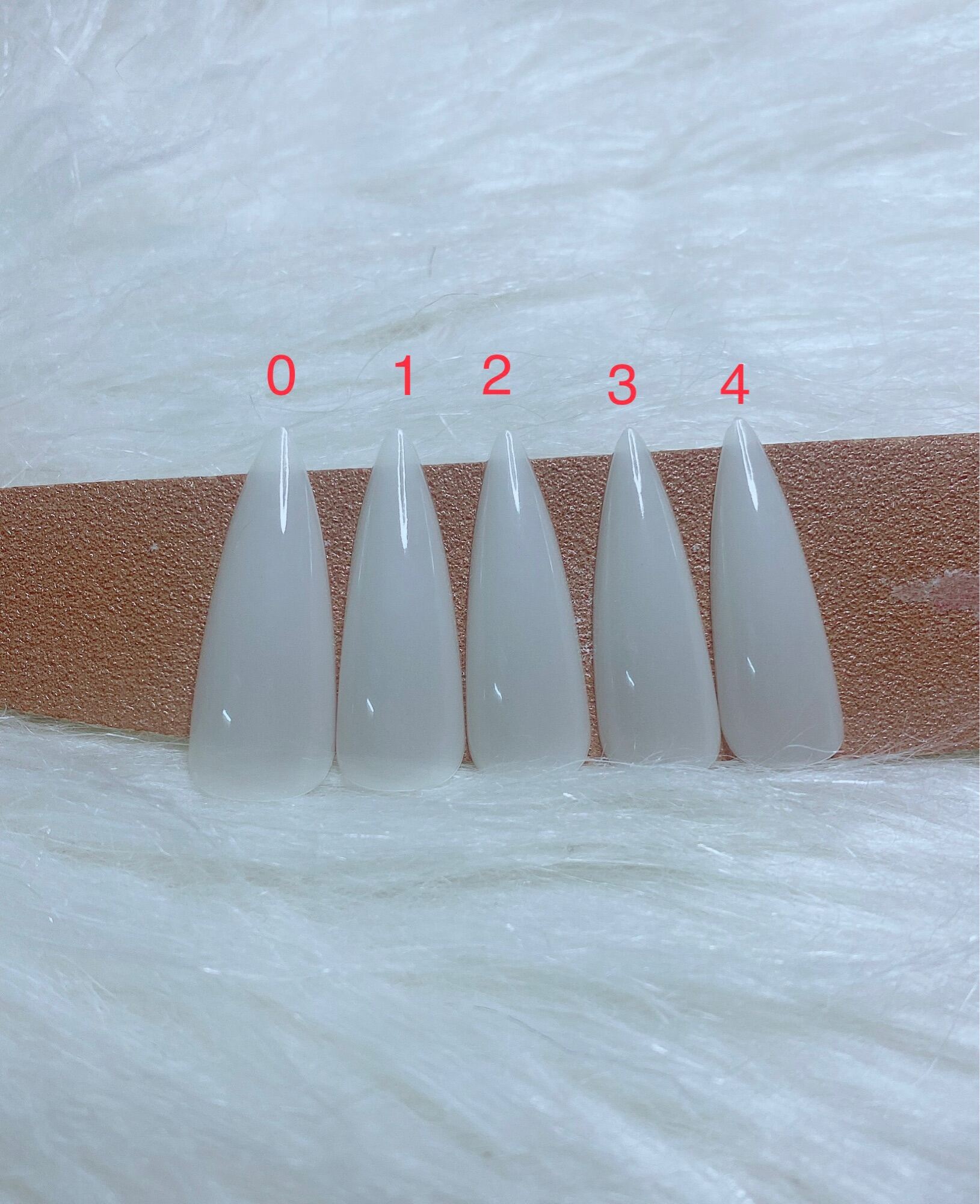 Móng up HSM nhọn lẻ size 0-9 túi 50 móng