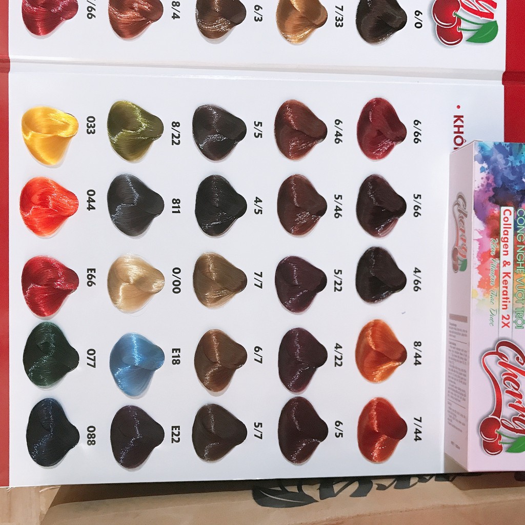 Thuốc Nhuộm Tóc Cherry Thảo Dược (Không Kèm oxy) Đủ Các Màu ( Giá Sỉ)