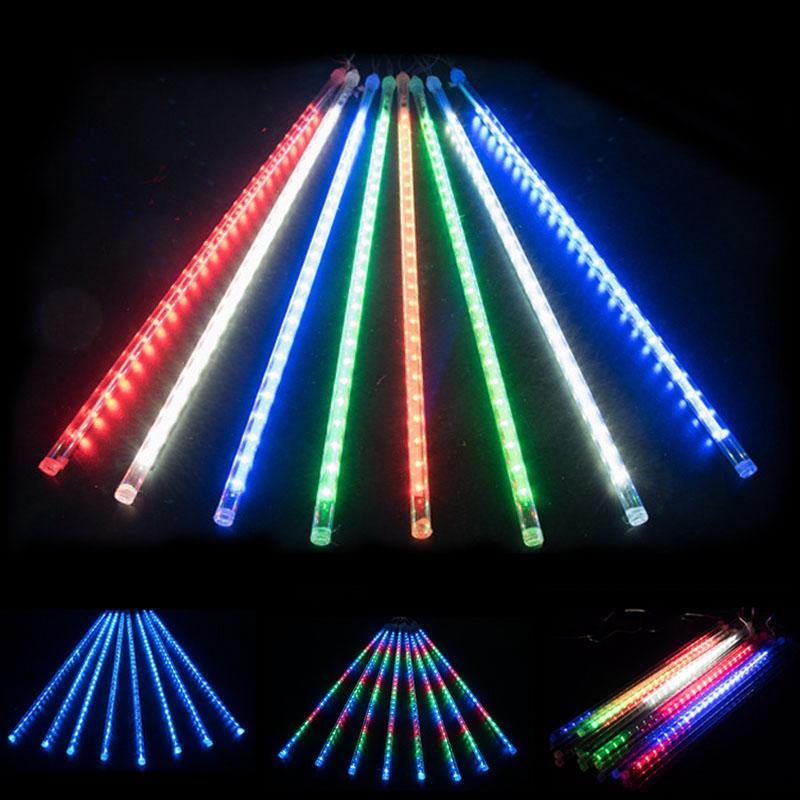 LED Sao Băng Trang Trí Sáng Trắng 8 Ống 60Cm