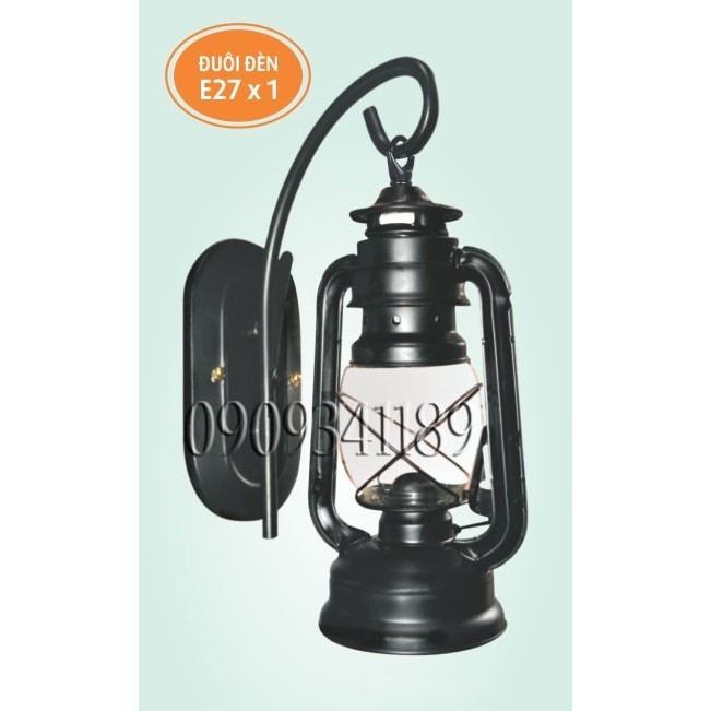 [RẺ VÔ ĐỐI] Đèn trang trí gắn tường đèn dầu bão tặng bóng đèn led HABALI