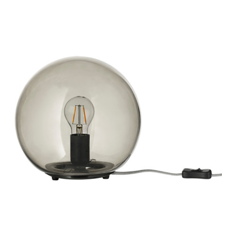 ĐÈN BÀN TRÒN THỦY TINH FADO IKEA - XÁM