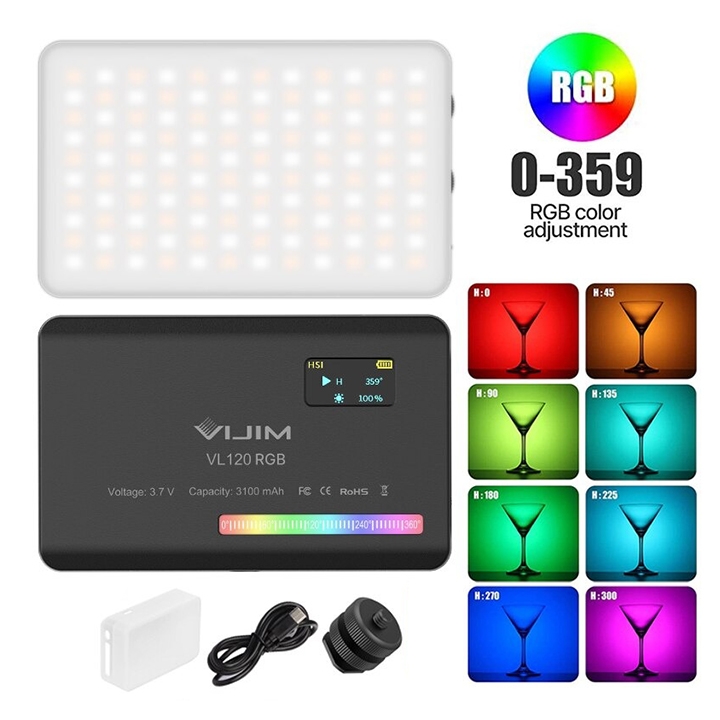 Đèn led ulanzi vijim vl120 rgb pin 3100mah
