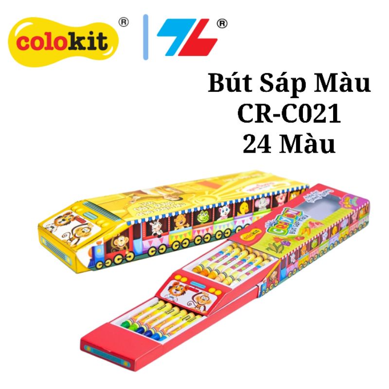 [HCM]BÚT SÁP MÀU THIÊN LONG CR-C021 (24 MÀU)