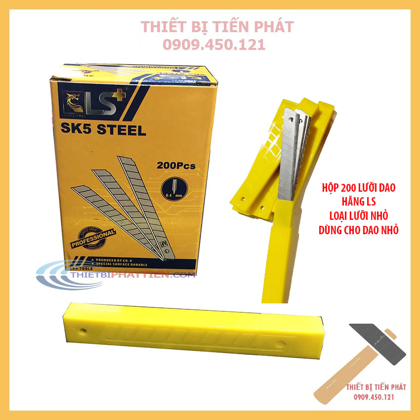 [HCM]Hộp Lưỡi Dao Rọc Giấy Ls Loại Lưỡi Nhỏ Gồm 200 Lưỡi Chính Hãng Dùng Cho Dao Nhỏ