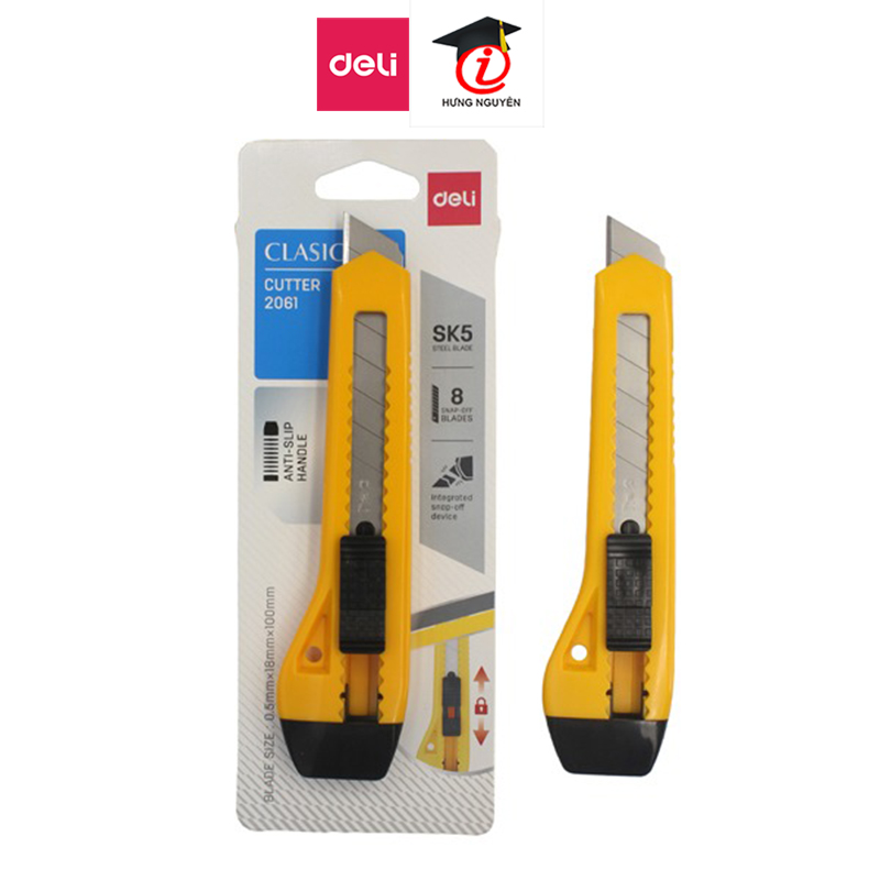 Dao rọc giấy Deli khóa tay 2061