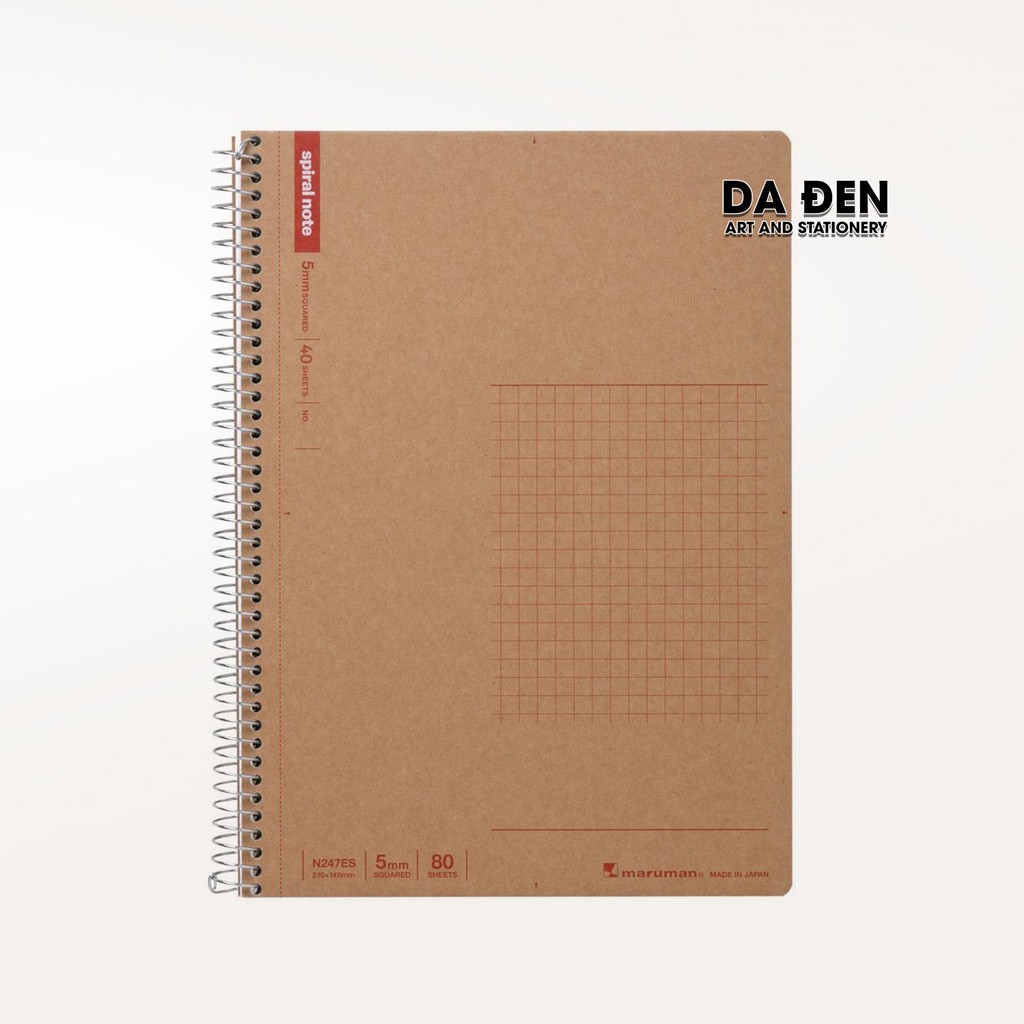 Sổ maruman spiral notebook basic caro | line