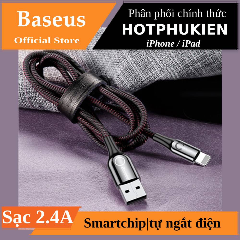 Cáp sạc Lightning tự ngắt thông minh Baseus C Shape Light LV195 cho iPhone / iPad - Phân phối bởi hotphukien
