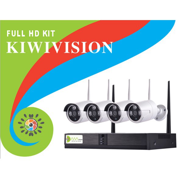 VIDEO TEST Bộ camera chống trộm Kiwivision, bộ kit camera wifi 4 mắt 1.0