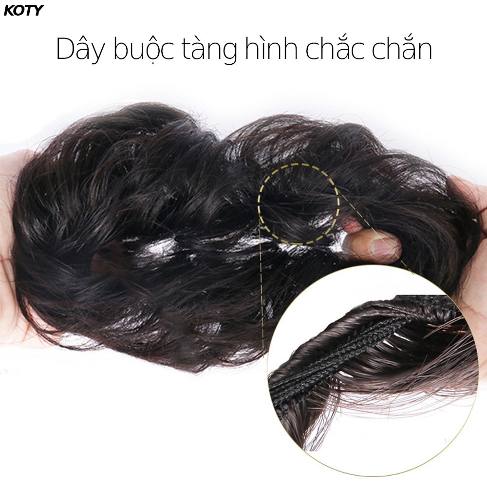 Tóc giả búi rối ,búi tóc giả xoăn cao cấp dễ dàng sử dụng