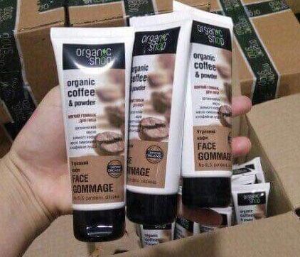 TẨY DA CHẾT MẶT CAFE ORGANIC - TẨY TẾ BÀO CHẾT