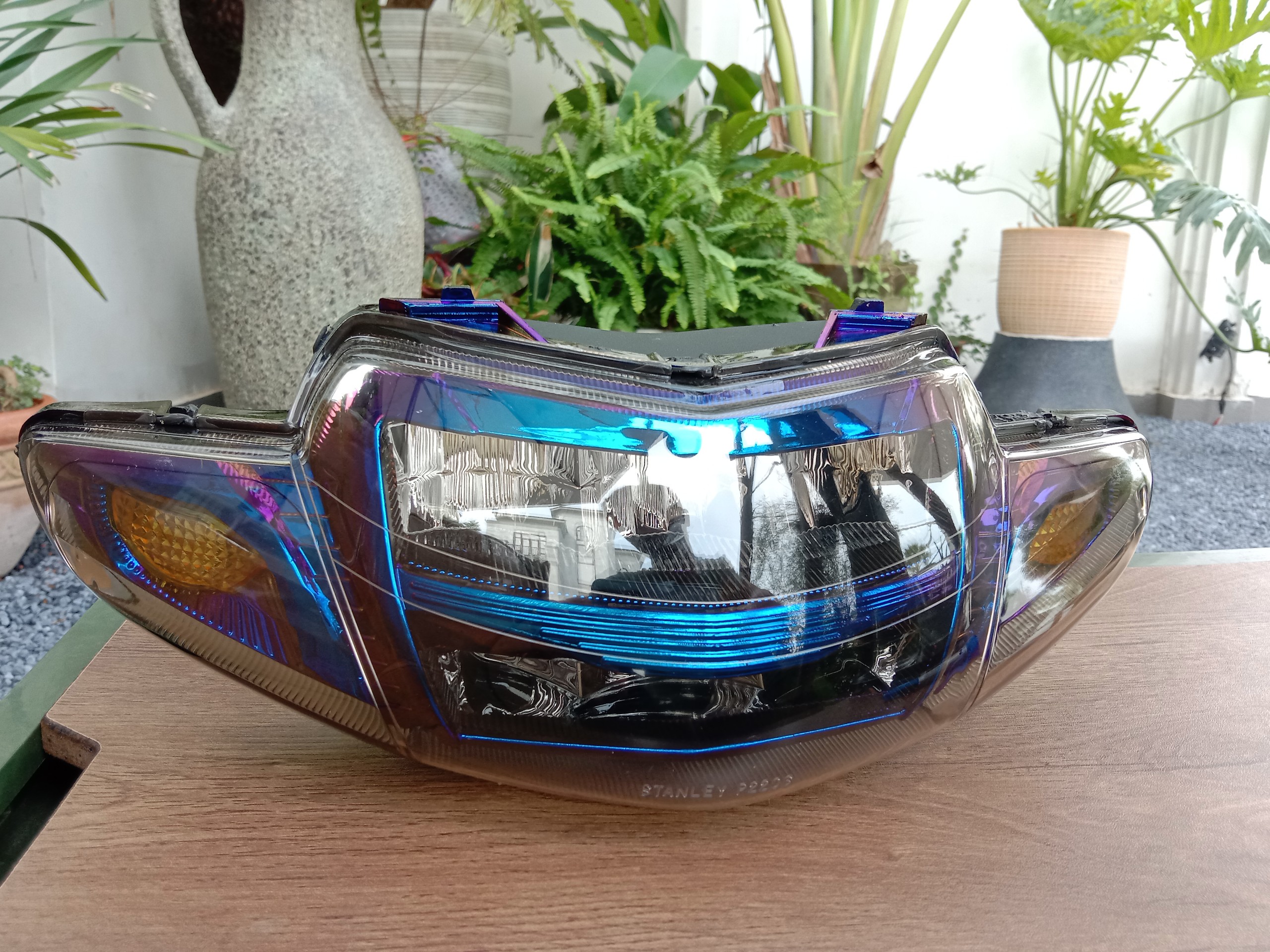 Two-layer small wave LED headlight, ZX, wave Alpha.
