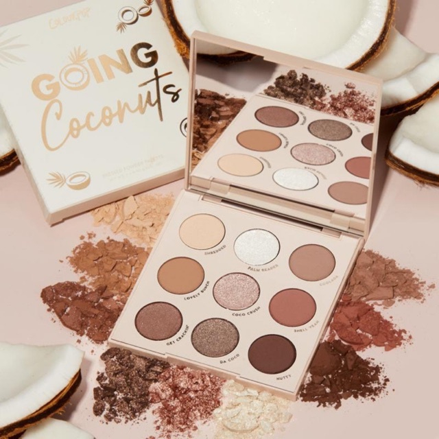 [Bill Mỹ] Bảng Phấn Mắt Colourpop Going Coconuts 9 ô Màu Chống Thấm Nước Lâu Trôi
