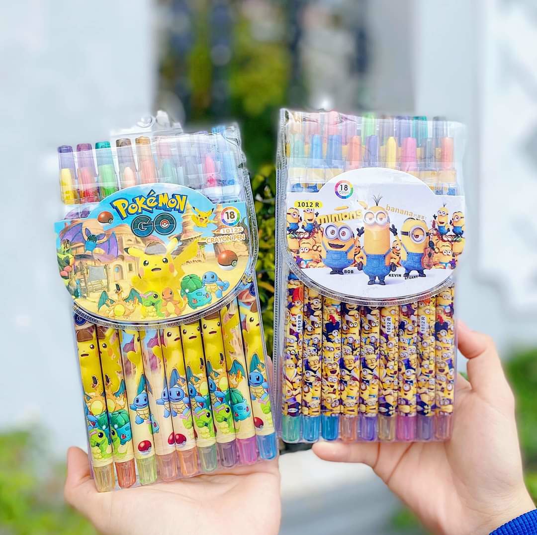 Sáp vặn 18 màu dài rolling crayon 18 màu