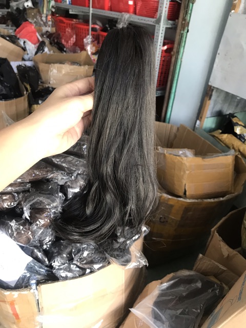Tóc Giả Ngoặm Kẹp Ngắn Cúp Cao Cấp- Ảnh Thật