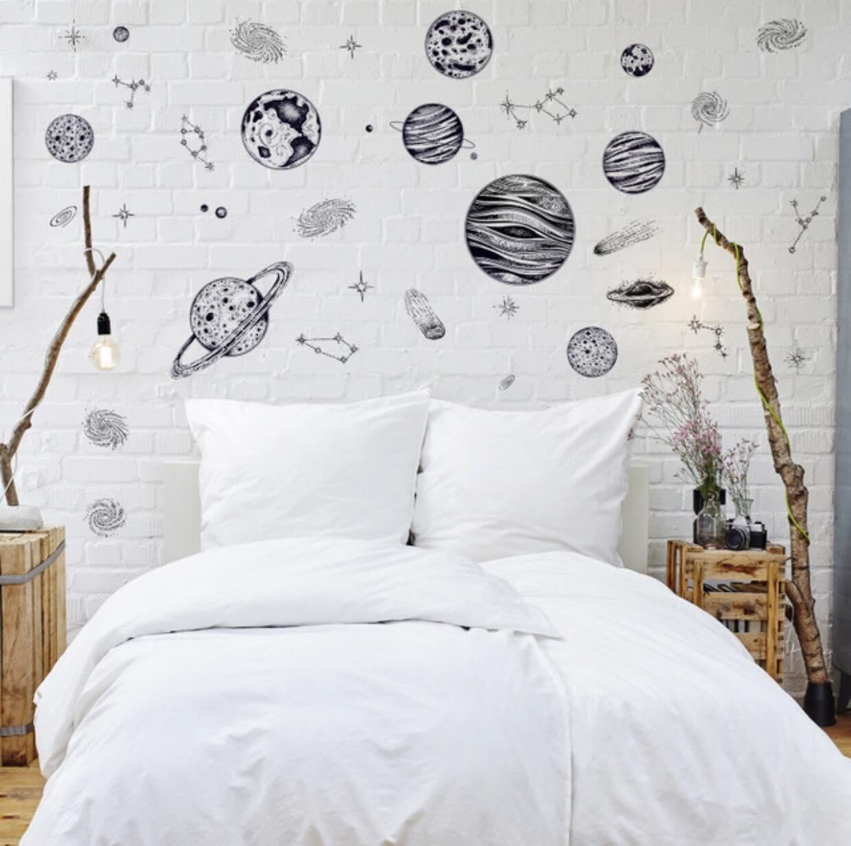 Decal dán tường vũ trụ hàng tinh cho bé