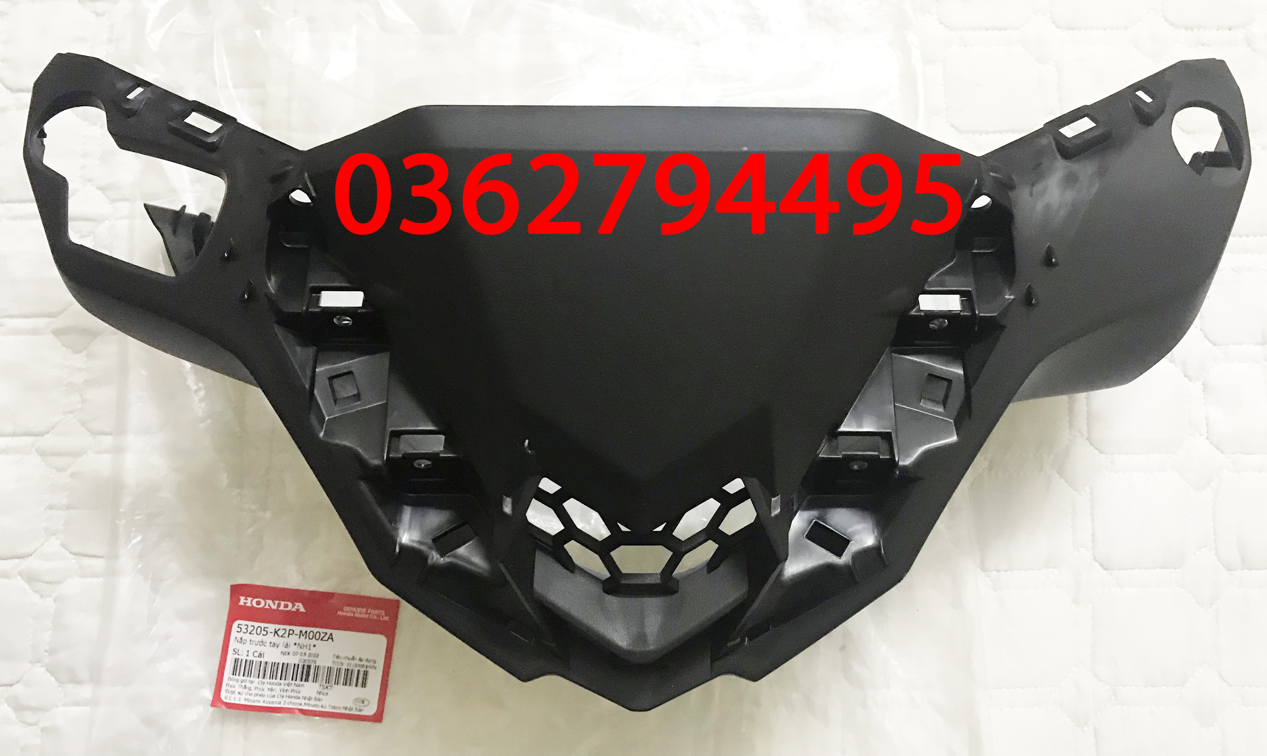 Nhựa nhám Ốp đầu đèn/ Nắp trước tay lái Winner X 2022 Zin chính hãng Honda
