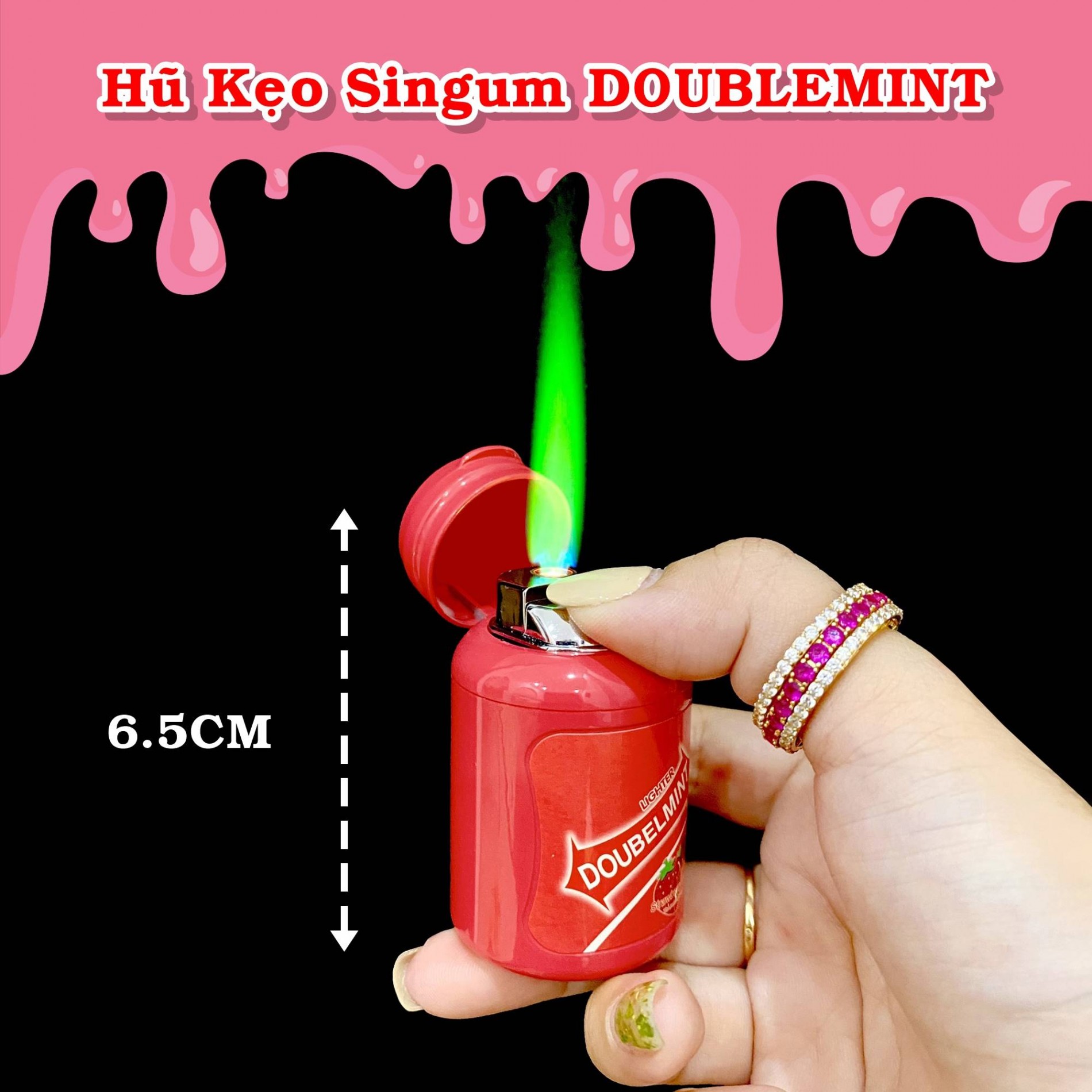BẬT LỬA KHÈ HÌNH HŨ KẸO SINGUM  (FULLBOX) - (XÀI GAS)