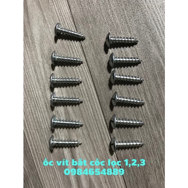 ốc vít bắt cốc lọc 10 inh số 1,2,3 ( combo 12 vít )