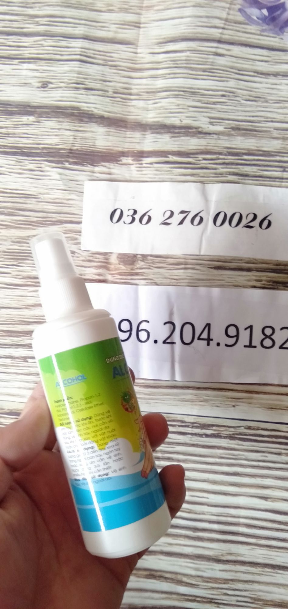 Xịt rửa tay khô kháng khuẩn alcohol 100ml