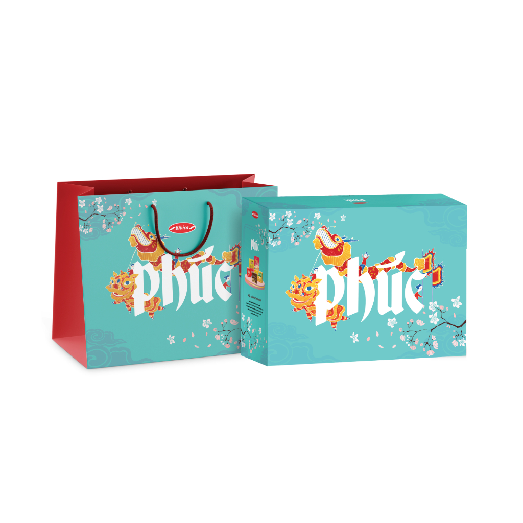 Hộp Quà Cao Cấp Phúc Bibica Phúc Hội Xuân, Phúc Én Vàng, Phúc Vinh Hoa (TET)