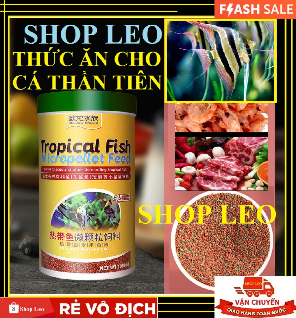 [Hoàn Tiền 10%]Thức ăn cá thần tiên HỘP 500ML - thức ăn chuyên cho cá thần tiên - cá ông tiên siêu rẻ - cám cả nhỏ- thức ăn cá nhỏ - shopleo -phụ kiện thủy sinh