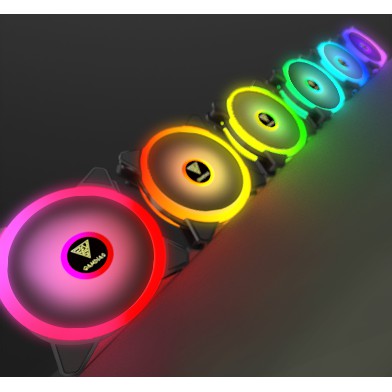[HCM]Fan Led RGB Control GAMDIAS (Đồng bộ với BỘ Kít 4Fan Led RGB + Hub GAMDIAS M2-1204R)