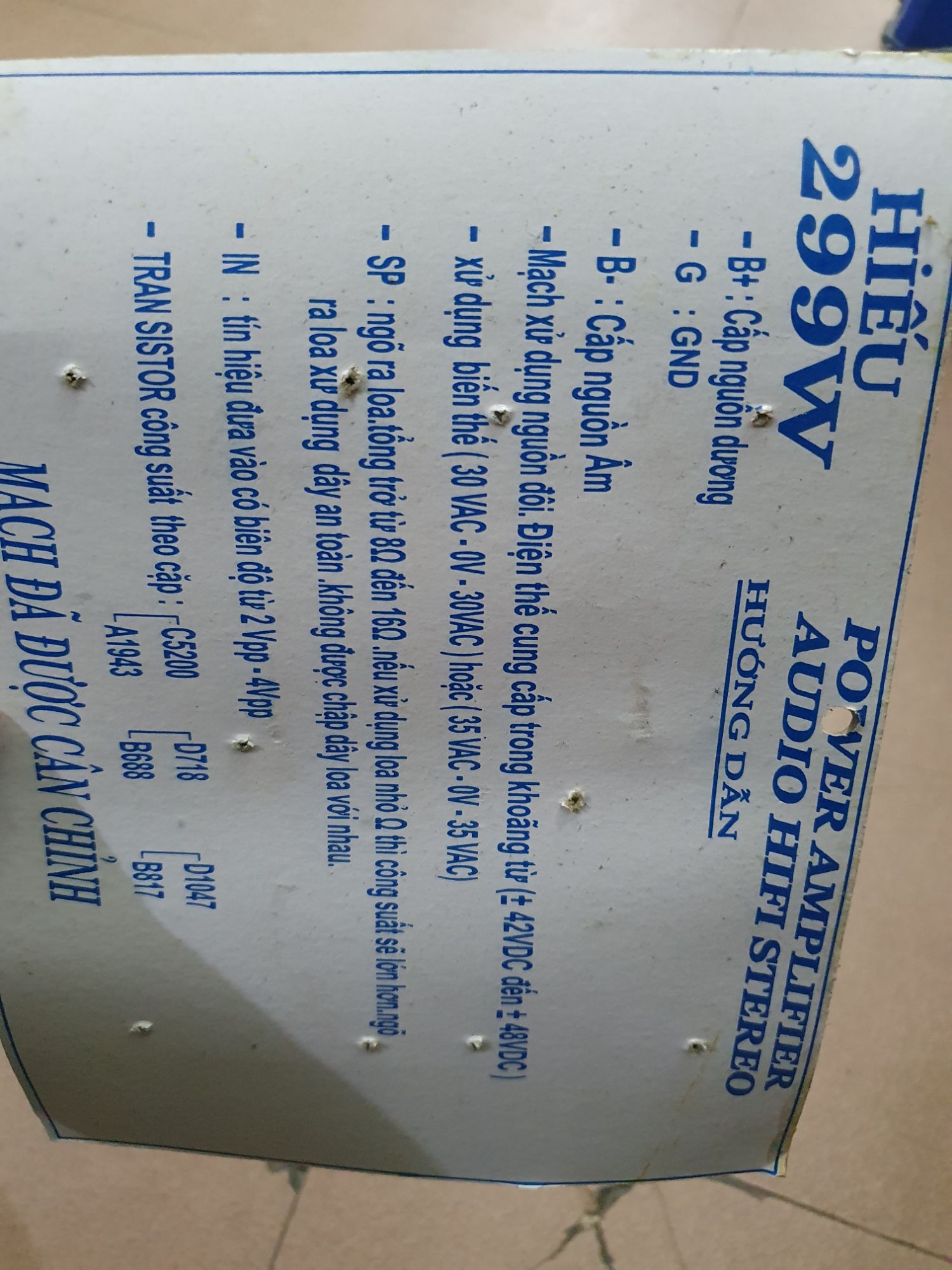 bo công suất 8 sò 2 vế 299w