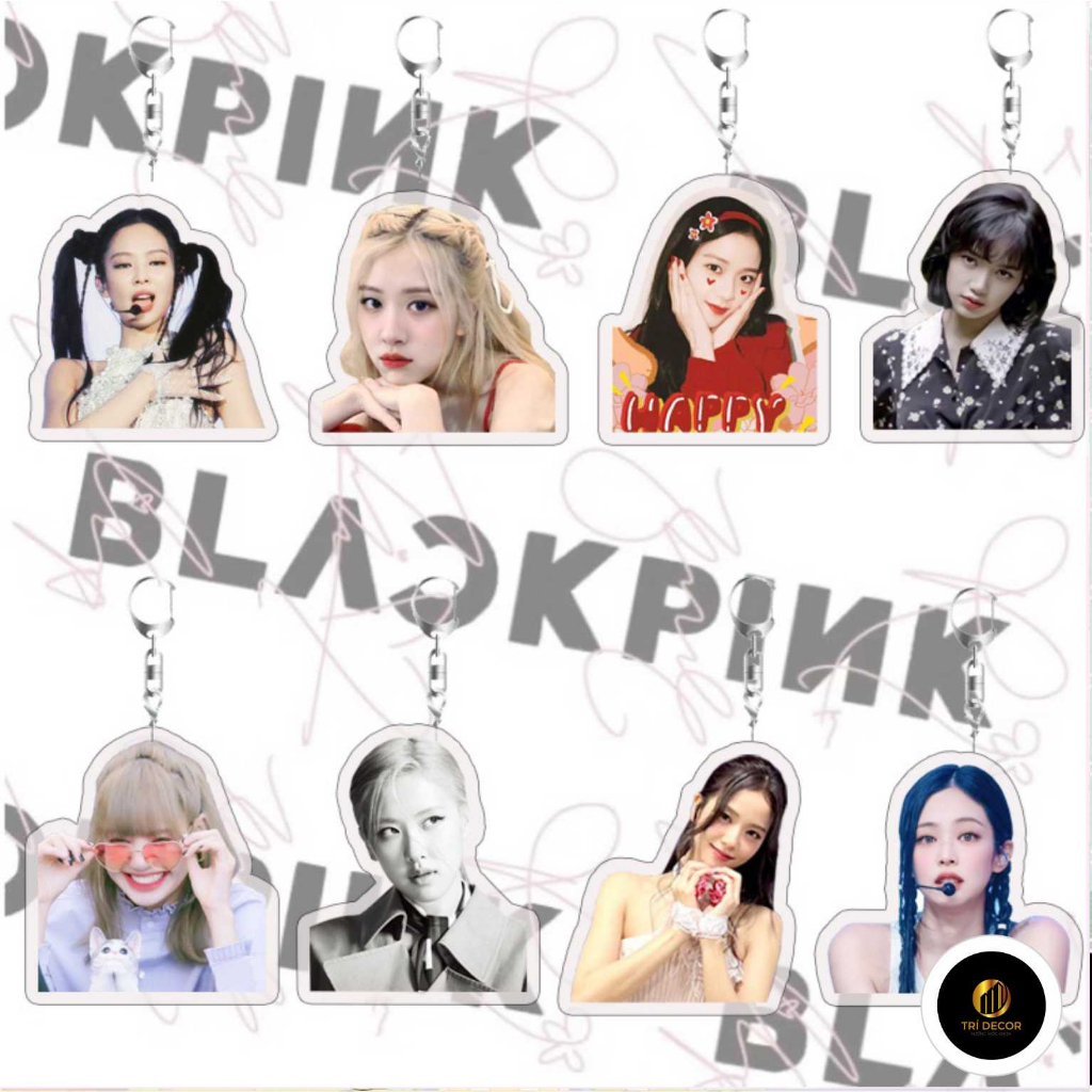 Móc khóa acrylic hình blackpink jennie rose lisa jisoo