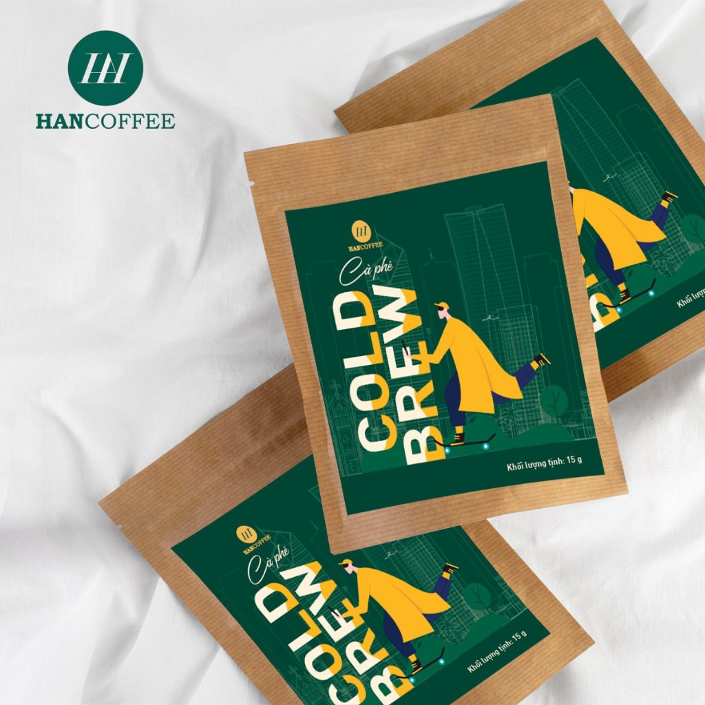 Cà phê Cold Brew HANCOFFEE PREMIUM BLEND hộp 10 x 20g