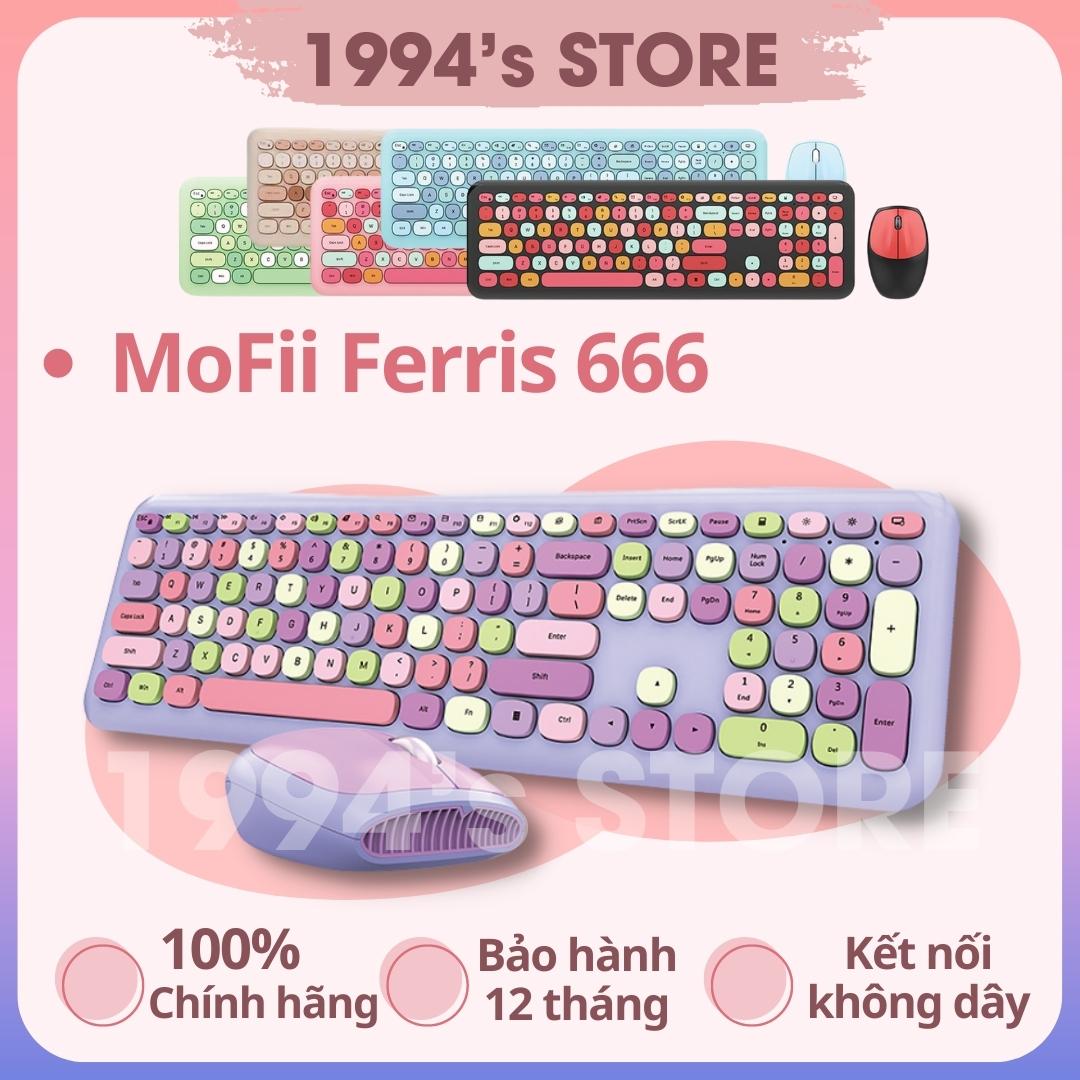 Bộ bàn phím giả cơ và chuột không dây MOFii 666 dùng cho Máy tính bàn PC